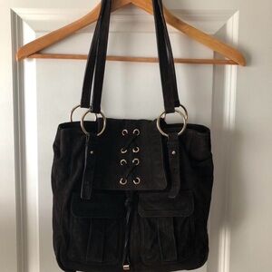 Vintage YSL Saint Laurent Suede Tote Bag